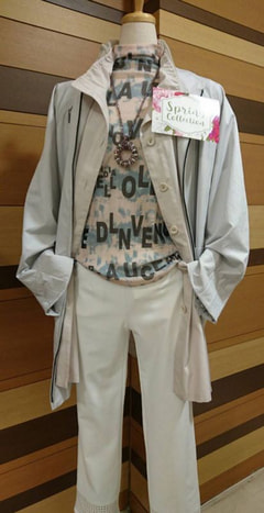 『春らしく優しい色でコーディネート』  